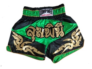 Spodenki Muay Thai Kickboxingu Lumpinee : LUM-049-Zielony