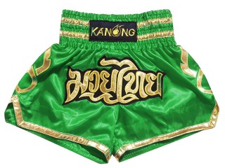 Spodenki Muay Thai dla dzieci KANONG : KNS-121-Zielony-K